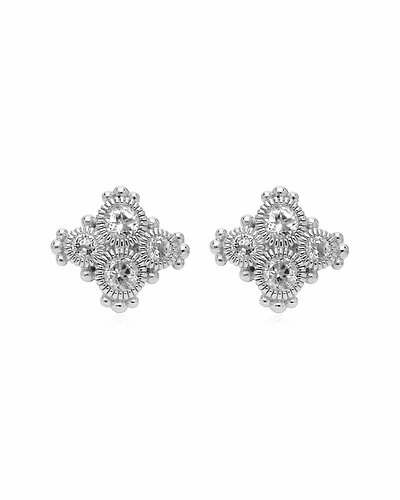 Judith Ripka Santorini Silver 0.40 Ct. Tw. White Topaz Earrings Women