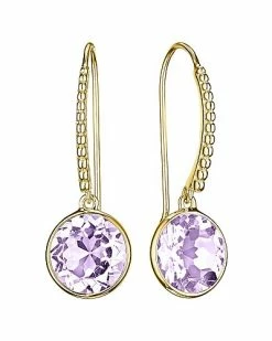 Judith Ripka Water Colors 14K Over Silver Amethyst Studs Women