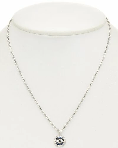 Judith Ripka Silver 0.13 Ct. Tw. Gemstone Evil Eye Necklace Women - Image 2