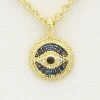 Judith Ripka 14K Over Silver 0.13 Ct. Tw. Gemstone Evil Eye Necklace Women