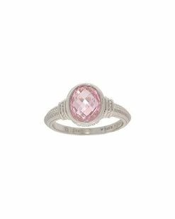 Judith Ripka La Petite Silver CZ Ring Women