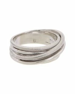 Judith Ripka Aura Silver Narrow Ring Women