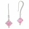 Judith Ripka Watercolors Silver CZ Drop Earrings Women