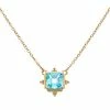 Judith Ripka La Petite 14K Over Silver CZ Cushion Pendant Necklace Women