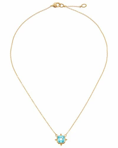 Judith Ripka La Petite 14K Over Silver CZ Cushion Pendant Necklace Women - Image 2