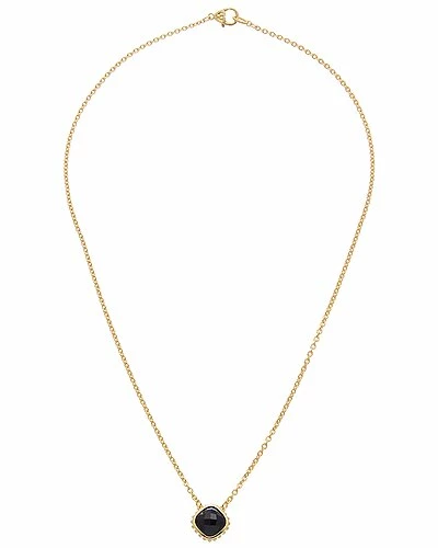 Judith Ripka Classic 14K Over Silver 3.50 Ct. Tw. Black Onyx Rose Cut Necklace Women - Image 2