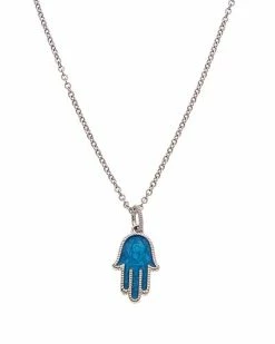 Judith Ripka Little Jewels Silver Hamsa Pendant Necklace Women