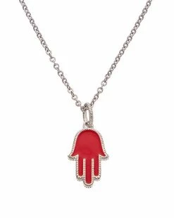 Judith Ripka Little Jewels Silver Hamsa Pendant Necklace Women
