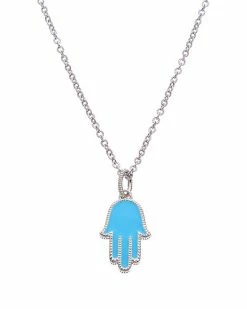 Judith Ripka Little Jewels Silver Hamsa Pendant Necklace Women