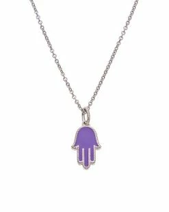 Judith Ripka Little Jewels Silver Hamsa Pendant Necklace Women