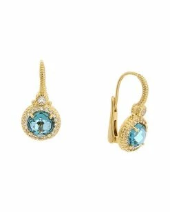Judith Ripka La Petite 14K Over Silver Gemstone Drop Earrings Women