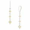 Judith Ripka Watercolors Silver CZ Drop Earrings Women