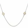 Judith Ripka Watercolors Silver CZ Stones By The Yard Necklace Women
