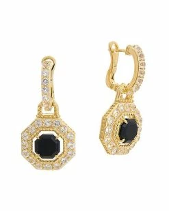 Judith Ripka Casablanca 14K Over Silver 5.50 Ct. Tw. Gemstone Drop Earrings Women