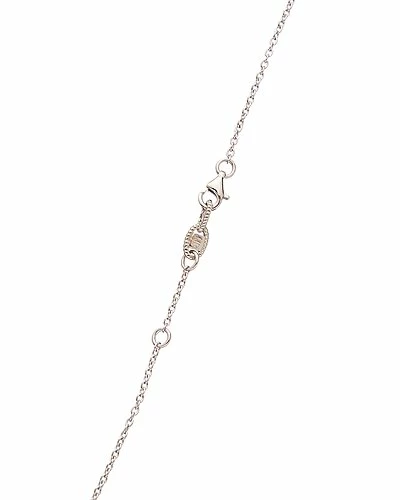 Judith Ripka Little Jewels Silver White Topaz Om Charm Necklace Women - Image 3