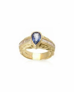 Judith Ripka 18K 1.80 Ct. Tw. Diamond & Sapphire Ring Women