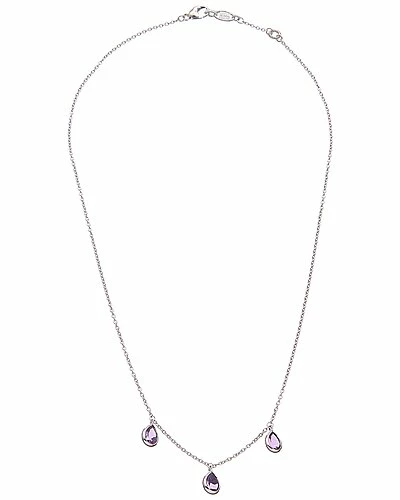 Judith Ripka Water Colors Silver Amethyst Drop Necklace Women - Image 2