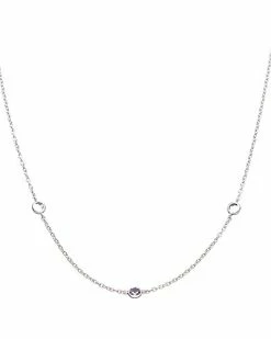 Judith Ripka Water Colors Silver Amethyst Drop Necklace Women