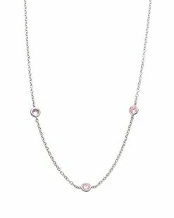 Judith Ripka Water Colors Silver CZ Drop Necklace Women