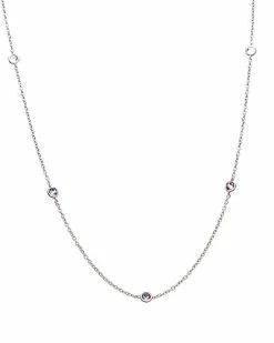Judith Ripka Water Colors Silver Amethyst Necklace Women