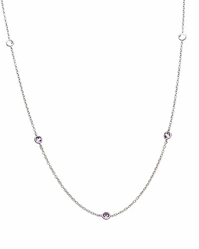 Judith Ripka Water Colors Silver Amethyst Necklace Women