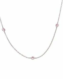 Judith Ripka Water Colors Silver CZ Drop Necklace Women