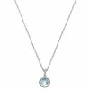 Judith Ripka Water Colors Silver Blue Topaz Pendant Necklace Women