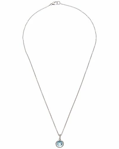 Judith Ripka Water Colors Silver Blue Topaz Pendant Necklace Women - Image 2