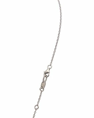 Judith Ripka Little Jewels Silver White Topaz Ankh Charm Necklace Women - Image 3