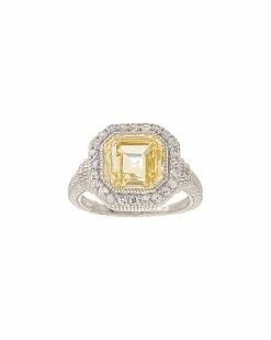 Judith Ripka Legacy Silver White Sapphire CZ Ring Women