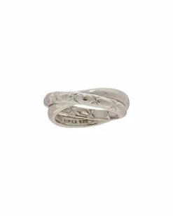 Judith Ripka Aura Silver Two-Row Ring Women