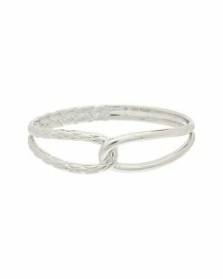 Judith Ripka Aura Silver Interlocking Bangle Bracelet Women