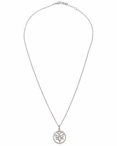 Judith Ripka Little Jewels Silver White Topaz Bee Charm Necklace Women - Image 2