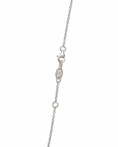 Judith Ripka Little Jewels Silver White Topaz Bee Charm Necklace Women - Image 3