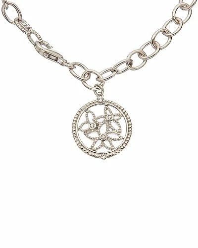 Judith Ripka Little Jewels Silver White Topaz Bunch Of Flowers Charm Bracelet Women - Image 2