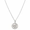 Judith Ripka Little Jewels Silver White Topaz Bunch Of Flowers Charm Necklace Women