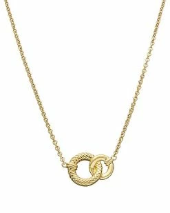 Judith Ripka Cavallo 14K Over Silver Double Loop Graduated Necklace Women