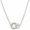 Judith Ripka Cavallo Silver Double Loop Graduated Necklace Women