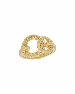 Judith Ripka Cavallo 14K Over Silver Snaffle Ring Women