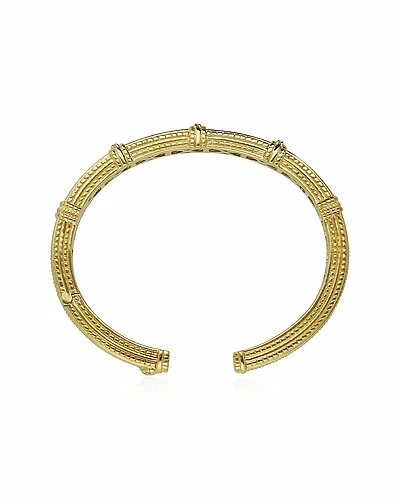 Judith Ripka 14K Over Silver 0.11 Ct. Tw. White Topaz Cuff Women - Image 2