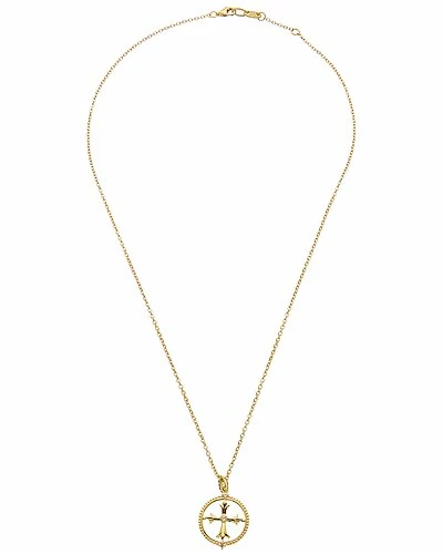 Judith Ripka Little Jewels 14K Over Silver White Topaz Cross Charm Necklace Women - Image 2