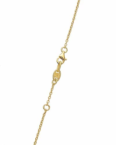 Judith Ripka Little Jewels 14K Over Silver White Topaz Cross Charm Necklace Women - Image 3