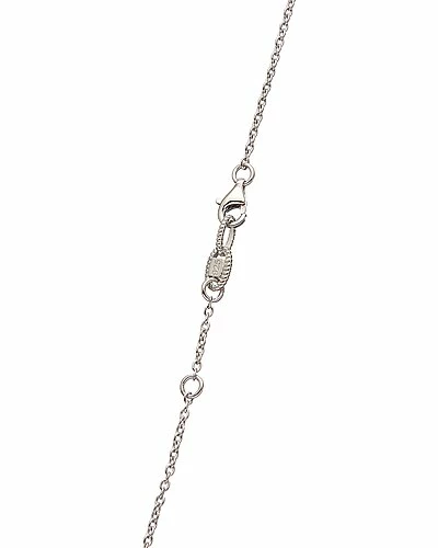 Judith Ripka Little Jewels Silver White Topaz Cross Charm Necklace Women - Image 3
