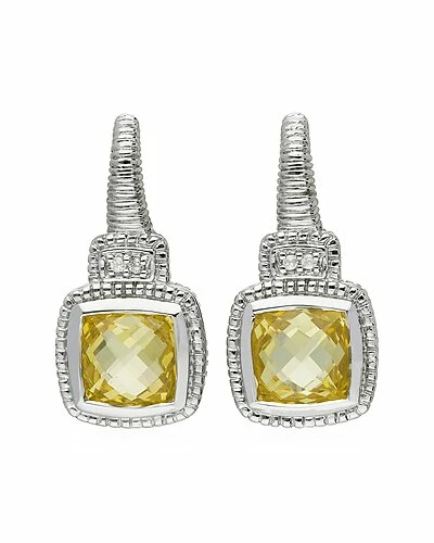 Judith Ripka La Petite Silver White Topaz CZ Earrings Women