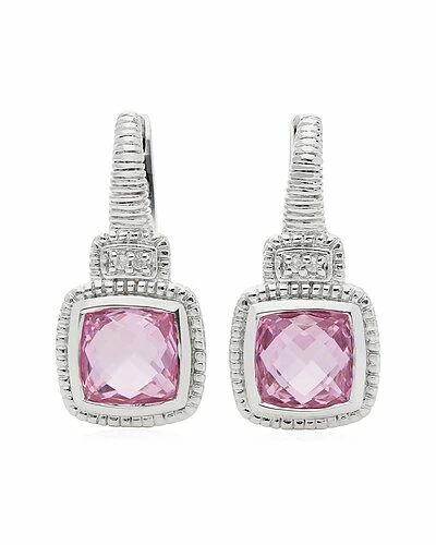 Judith Ripka La Petite Silver White Topaz CZ Earrings Women
