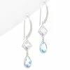 Judith Ripka Water Colors Silver Gemstone Drop Earrings Women