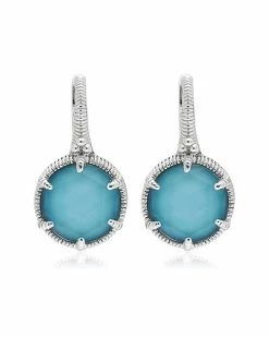 Judith Ripka Eclipse Silver 11.42 Ct. Tw. Gemstone Earrings Women