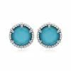 Judith Ripka Eclipse Silver 6.14 Ct. Tw. Gemstone Studs Women