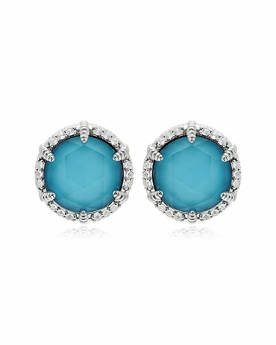 Judith Ripka Eclipse Silver 6.14 Ct. Tw. Gemstone Studs Women