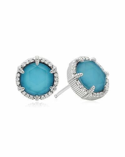 Judith Ripka Eclipse Silver 6.14 Ct. Tw. Gemstone Studs Women - Image 2